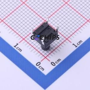 KH-6X6X9H-TJ Tactile Switch Through hole Component (THT)-4P,6x6mm Switch Single Pole Single Throw Round Button 2.6N Through Hole - Product Image 2