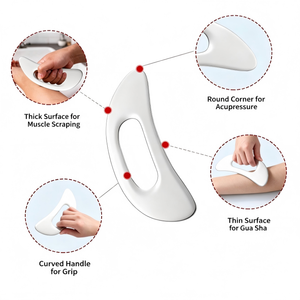 Tabla de Gua Sha de Acero Inoxidable, Herramienta Ergonómica de <span class=keywords><strong>Masaje</strong></span> para Aliviar el Dolor Muscular y la Mobilización de Tejidos Blandos - Product Image 4