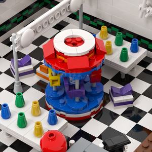 MOC1474 FNAF Pizzeria Midnight Stage Sin Figuras de Acción, Bloques de Construcción, Sets de Figuras, Ladrillos, Juguetes de Amigos, 5 Noches en <span class=keywords><strong>Freddy</strong></span>'s - Product Image 5