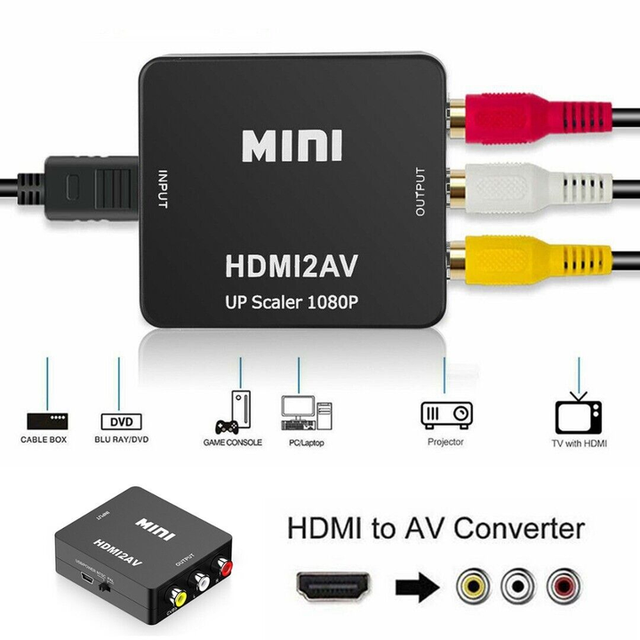 Wholesale 1080P HD to RCA AV Adapter Rca to hd Converter Cable CVBS 3RCA Composite Video Audio for Tv PC PS3 XBox