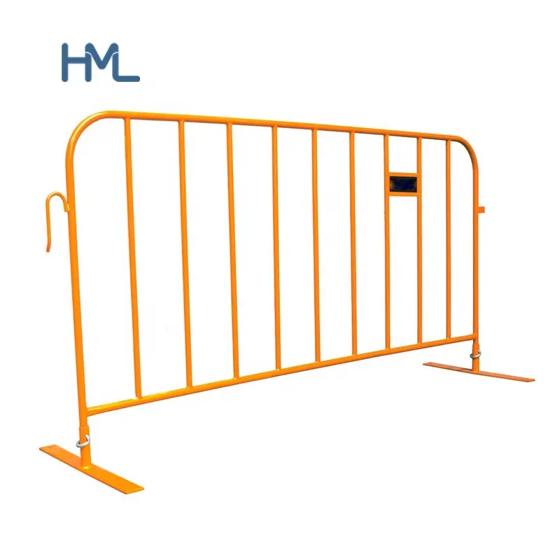 Toz kaplama ağır turuncu taşınabilir hat kontrol boru çit çelik paneller