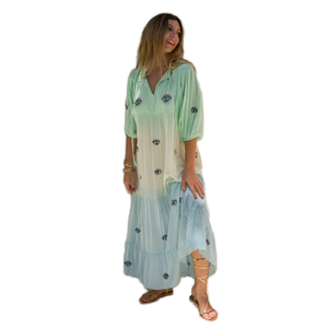 4834 Nuova Collezione Estate 2025: Abito da Donna con Scollo a V e Tasche sul Petto e sulle Gambe per Casual e Vacanze - Product Image 1