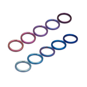 G23 Titan Vách Ngăn Vòng Clicker Mũi Vòng 14G 16G 18G 20G Anodized Bông Tai Sụn Helix Daith Tai Xuyên Đồ Trang Sức - Product Image 1