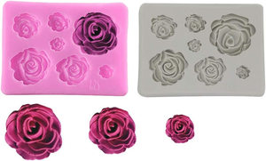 Moules en silicone 3D en forme de pivoine pour fondant, bac à glaçons, moules à chocolat, moule de décoration de gâteaux - Product Image 5