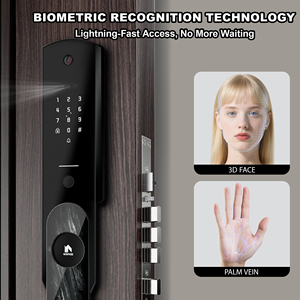 Serrure de porte intelligente à reconnaissance faciale avec entrée sans <span class=keywords><strong>clé</strong></span> Wi-Fi et interphone vidéo Tuya pour la sécurité domestique - Product Image 4