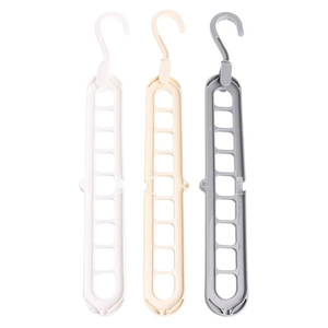 Multifunctional Nine-hole Plastic Storage Rack, Foldable Magic Clothes <b>Hanger</b> - Product Image 1