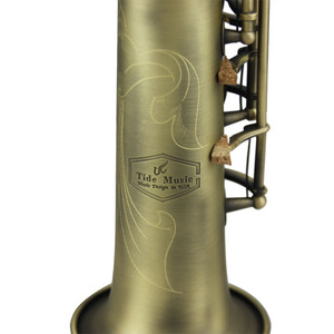 Popolare di Grado Antico Bronzo Verde Dritto Sax Soprano Sassofono - Product Image 4