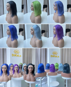 Peluca frontal ondulada corta brasileña Remy virgen transparente 4x4/5x5/7x7 para cierre de encaje con cabello de bebé y raya media Dream Beauty - Product Image 6