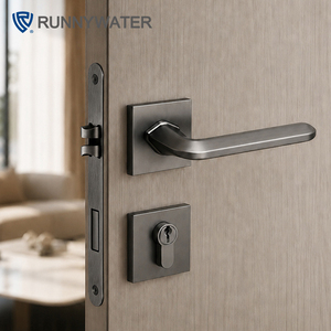 Manija de Puerta Moderna de Aleación de Zinc con Cuerpo de Cerradura de Acero Inoxidable 304 para Hoteles - Product Image 3