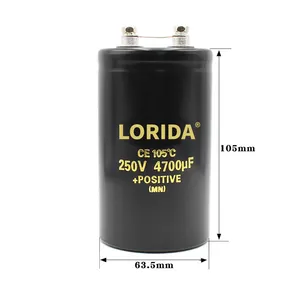 LORIDA 4700UF 250V 65*130 condensateurs aluminium haute tension électrolytique