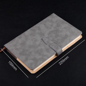 Popular 200 páginas A5 planificador de oficina diario de negocios con hebilla de cuero PU cuaderno impreso para regalos 100 hojas interiores - Product Image 6