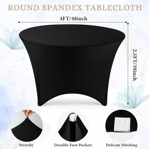 Tovaglia Rotonda in Spandex Elasticizzata, Copritavolo Elastico per Matrimoni, Feste, Ristoranti, Banchetti, Cocktail - Product Image 4