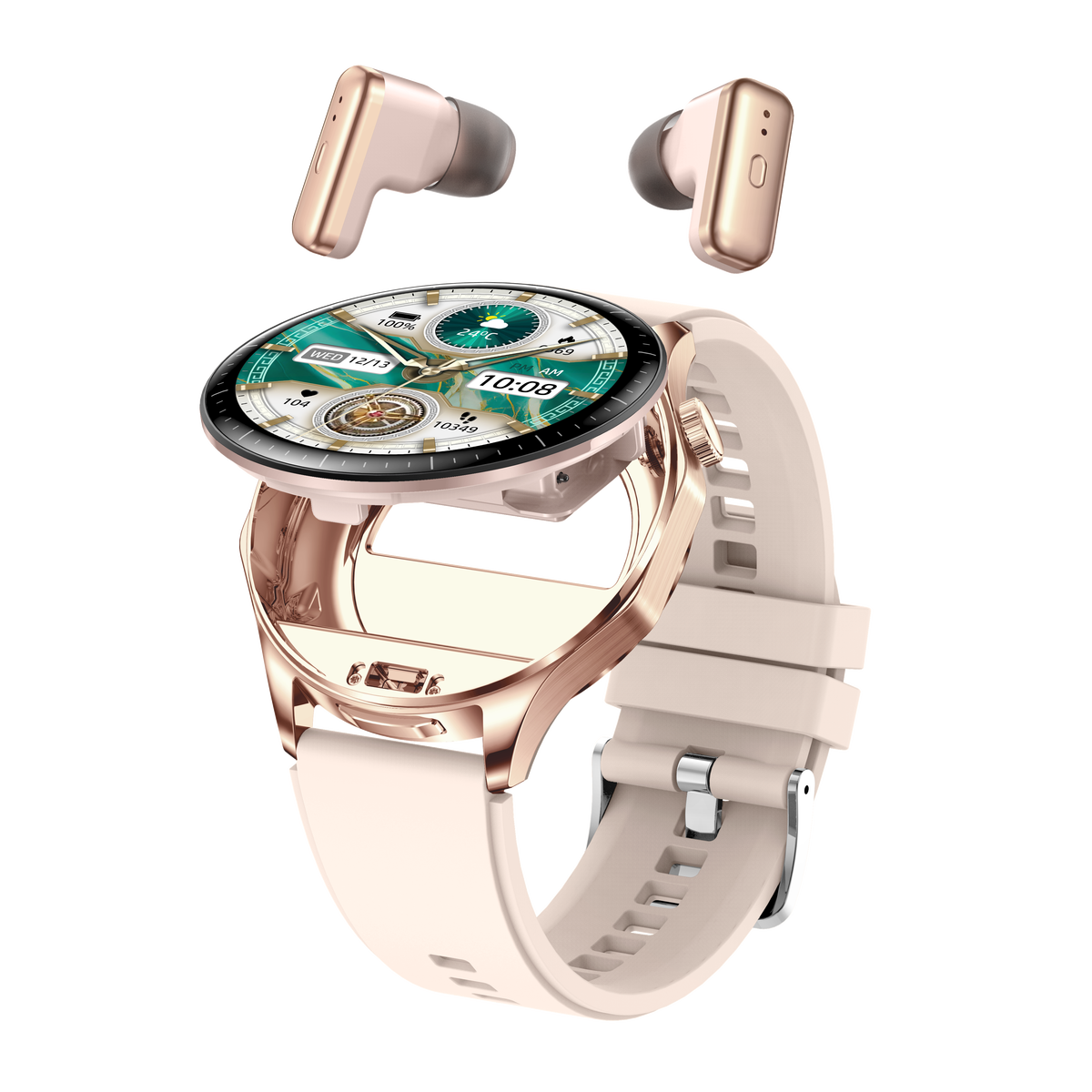 Rose Gold-silicone strap