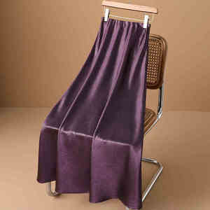 New Wholesale Fashion Women Solid Color High-grade Satin Pleated Skirt Large Size Versatile Skirt - Product Image 3