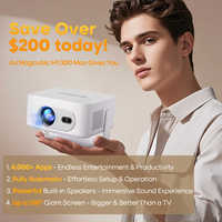Nouveau projecteur LED HY300MAX Android 14, compatible 4K, mini-projecteur LCD portable 720P, WiFi6, stéréo HIFI pour home cinéma