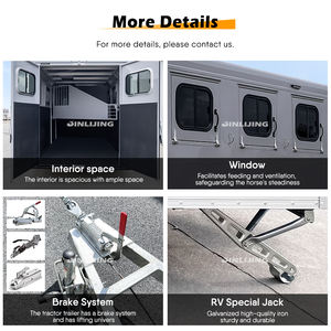 JINLIJINGカスタマイズされた新しい馬のトレーラービンテージ携帯バービールトラックアイスクリームカートストリートケータリングフードトレーラーパーティー用 - Product Image 3