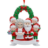 Neue Produktideen 2026: Weihnachtsbaumschmuck aus Kunstharz – Weihnachtsmann und Geschwister als Anhänger für die Weihnachtsdekoration