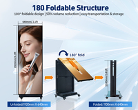Affiche LED intelligente d'intérieur Full HD P2 P1.86 P1.53 IP65 Affichage debout pour la publicité Affichage numérique de l'événement