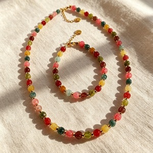 Collar de Piedras Naturales para Mujer, Chapado en Oro, Estilo Bohemio, Joyería para Uso Diario - Product Image 5