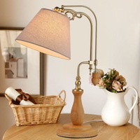 Lampe de table en fer rétro Kung Yen, design simple, style pastoral nordique moderne, lampe de chevet LED à alimentation AC