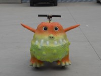 Équipement d'attraction pour aire de jeux publique intérieure/extérieure pour enfants, animatronique en acier grandeur nature, à monnayeur, motif dessin animé mignon, pour centre commercial