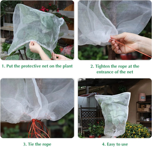 Sacs en filet pour protéger les fruits du jardin avec cordon de serrage pour plantes, fruits, fleurs et légumes - Product Image 6