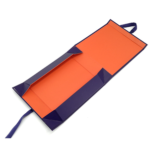 Tùy chỉnh in ấn cứng cứng nhắc các tông Hộp quà tặng bao bì tùy chỉnh logo gấp từ hộp giấy quà tặng với Ribbon - Product Image 5