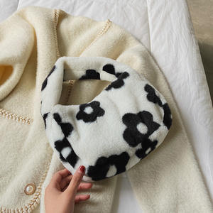 冬用ショルダーアンダーアーム収納バッグ牛柄女性用大容量フラーぬいぐるみソフト暖かい毛皮トート財布 - Product Image 6