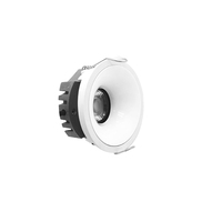 Foco LED ultrafino Cob CE tamaño recortado 75MM 10W Cromo Negro Blanco LED abajo luces ajustables 24 ° 36 ° 55 °