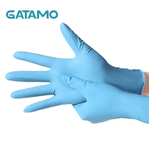 SN047 Gants en nitrile jetables, sans poudre, bleu pur, pour examen et manipulation alimentaire, 4 mil et 6 mil, en boîte - Product Image 2