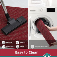 Tapis de porte anti-dérapant absorbant en polypropylène uni à profil bas, lavable, pour usage intérieur/extérieur