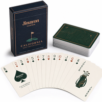 Cartes à jouer promotionnelles personnalisées Jinayon pour tournoi de golf, jeu de cartes en papier couché 300g avec feuille de cuivre mate, cadeau événementiel