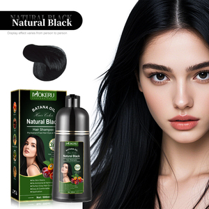 Shampoo colorant pour <span class=keywords><strong>cheveux</strong></span> Mokeru, huile de Batana naturelle 3 en 1, vente en gros OEM, shampooing colorant brun foncé pour la coloration à domicile, hommes et femmes - Product Image 2
