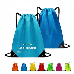 Sac à cordon promotionnel en polyester 610D, sac à dos de sport, sac de sport à cordon avec poche zippée - Product Image 1