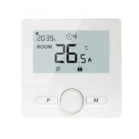Termostato Opentherm OT con Alimentación por 2 Pilas AAA para Sistemas HVAC, Programable Semanalmente, Control Remoto por WiFi, Diseño Moderno, Gráfico, NTC10K