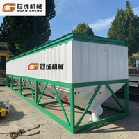 Silo à ciment horizontal personnalisé de 45 m³ avec convoyeur à vis électrique pour le stockage de cendres volantes - Usine Guancheng