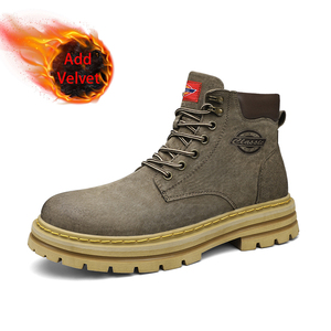 Aceptamos OEM en stock listo hecho a mano puro cuero genuino Real Alto superior impermeable hombres al aire libre <span class=keywords><strong>nieve</strong></span> <span class=keywords><strong>botas</strong></span> de invierno - Product Image 2