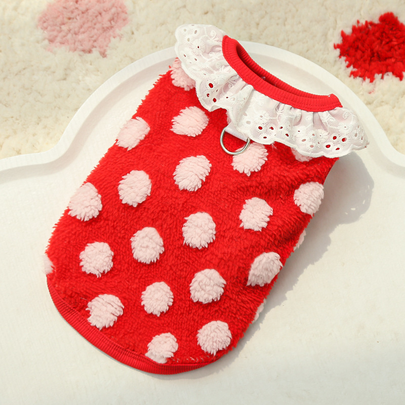 503 Dentelle à pois rouges
