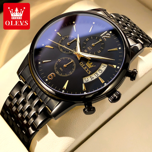 Per OLEVS 2867 personalizzabili orologi al quarzo in acciaio inossidabile per gli uomini che vendono orologi da calendario impermeabili 42mm quadrante - Product Image 5