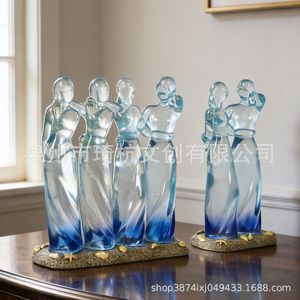 Figuras de resina transparente, hermanas abrazándose, paquete de varias piezas, diseño moderno, decoración para sala de estar, regalo para mujeres y amigas - Product Image 1