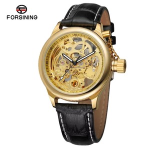 For Custom Leather <b>Skeleton</b> Mens Sports Mechanical <b>Watch</b> with Power Reserve New <b>Automatic</b> - Product Image 3
