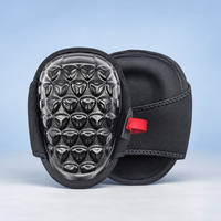 Genouillères de travail OEM en gros avec coque nervurée en EVA, sangle en néoprène et fermeture auto-agrippante réglable pour le jardinage et le revêtement de sol