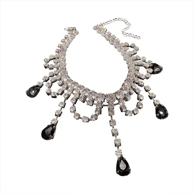 2024 Premium Fashion Jewelry Necklace Rhinestone Collarbone Diamond Necklace