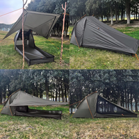 Tente de randonnée compacte 3 saisons en Silnylon 20D ultralégère personnalisée, portable, hautement imperméable, pour une personne