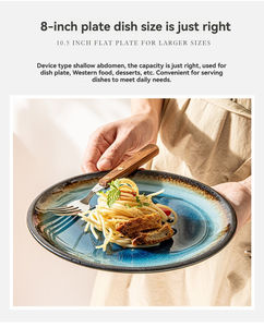 Assiette à dessert japonaise en céramique Home Ice Disc, vaisselle haut de gamme - Product Image 5