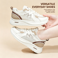 Chaussures décontractées légères et respirantes en maille pour femmes, avec plateforme et patch antidérapant, idéales pour la marche quotidienne et les trajets en extérieur.
