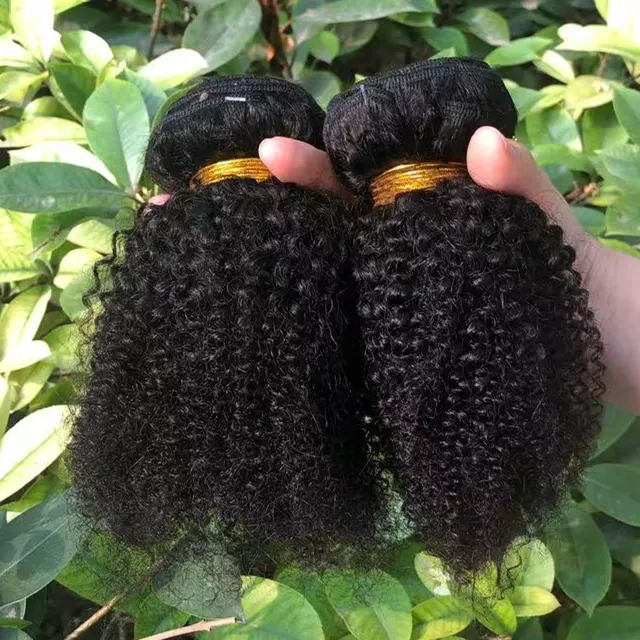 Factory Price afro fummy wavy hair wefts extensions supplier,afro kinky bulk human hair wholesale