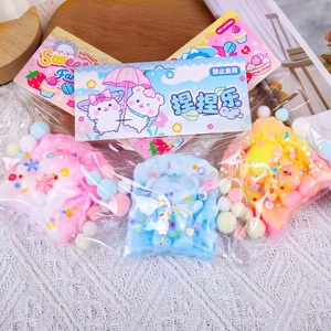 Jouets de décompression arc-en-ciel à presser, Mochi Squishy, Mochi Waffle Sticky, Mochi Patte, Jouet extensible pour le soulagement <span class=keywords><strong>du</strong></span> stress et le jeu - Product Image 3
