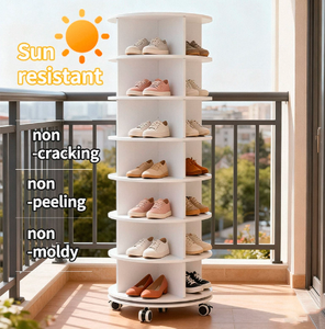 Étagère à chaussures rotative à <span class=keywords><strong>roulettes</strong></span>, multi-étages, pour la maison, le salon, gain de place, sac à chaussures, <span class=keywords><strong>tour</strong></span> à chaussures - Product Image 3