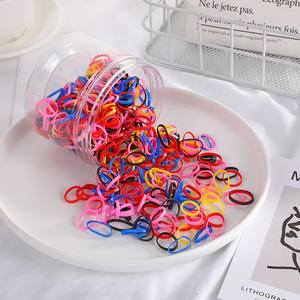 Bandas elásticas desechables coreanas para niños, sin pelusa, aproximadamente 500 unidades, negras, gruesas, de alta elasticidad, sencillas. - Product Image 4